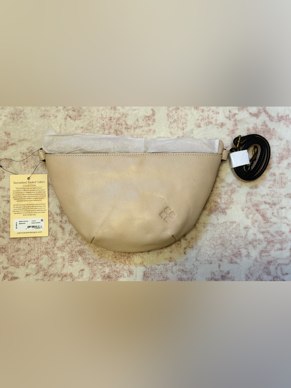 Patricia Nash Leather Tinchi Convertible Belt Bag in “Chalk White” BNWT - Picture 3 of 12